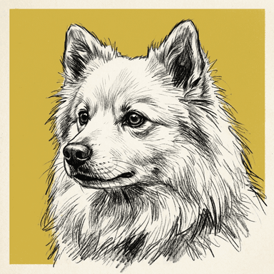 American Eskimo Dog illustration