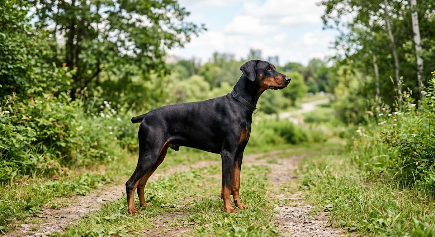 A Doberman having a cardiac check at a Vancouver veterinary clinic