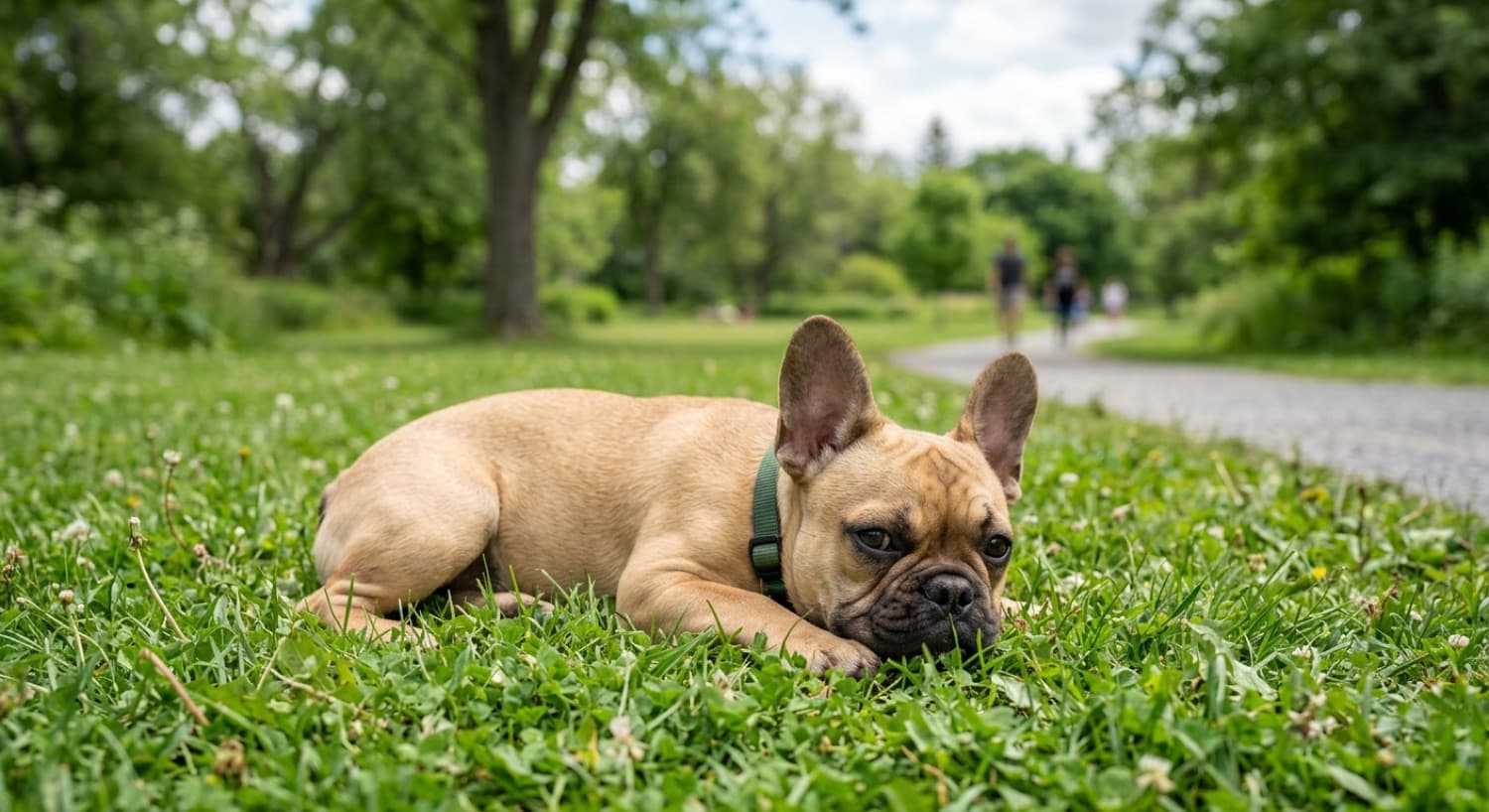 A French Bulldog being examined at a Vancouver veterinary clinic