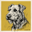 Airedale Terrier rescue dog illustration