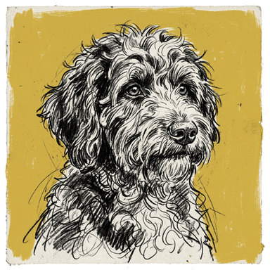 Aussiedoodle illustration