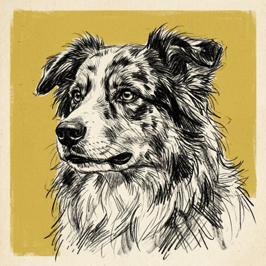Australian Shepherd illustration
