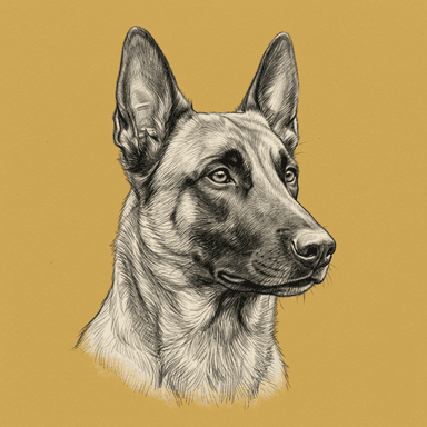 Belgian Malinois illustration