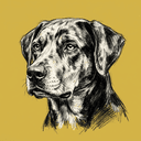 Catahoula Leopard Dog rescue dog illustration