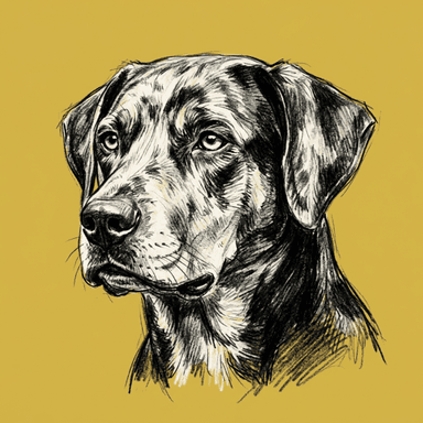 Catahoula Leopard Dog illustration