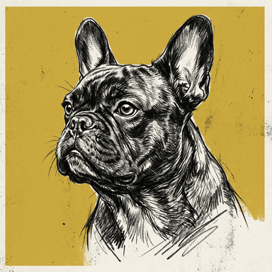 French Bulldog illustration