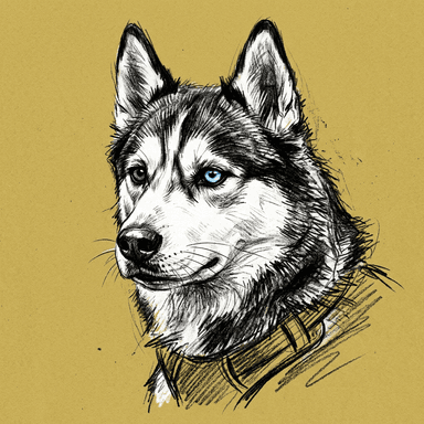 Husky illustration