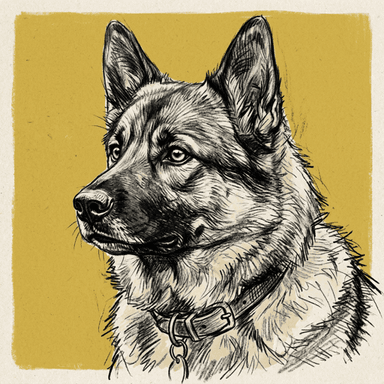 Norwegian Elkhound illustration