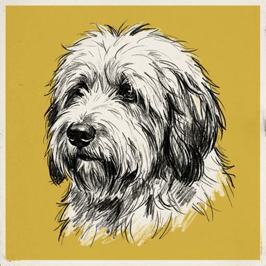 Old English Sheepdog illustration