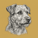 Terrier Mix rescue dog illustration