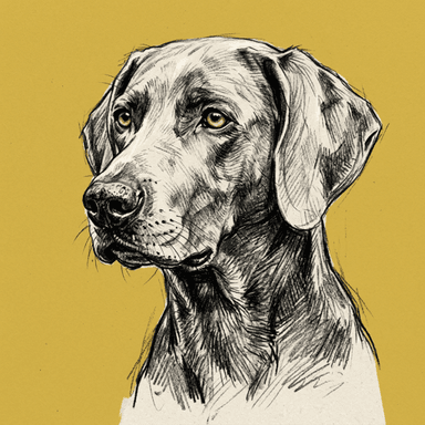 Weimaraner illustration