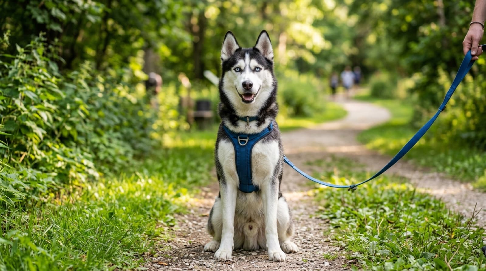 A Siberian Husky in the snow in Montreal