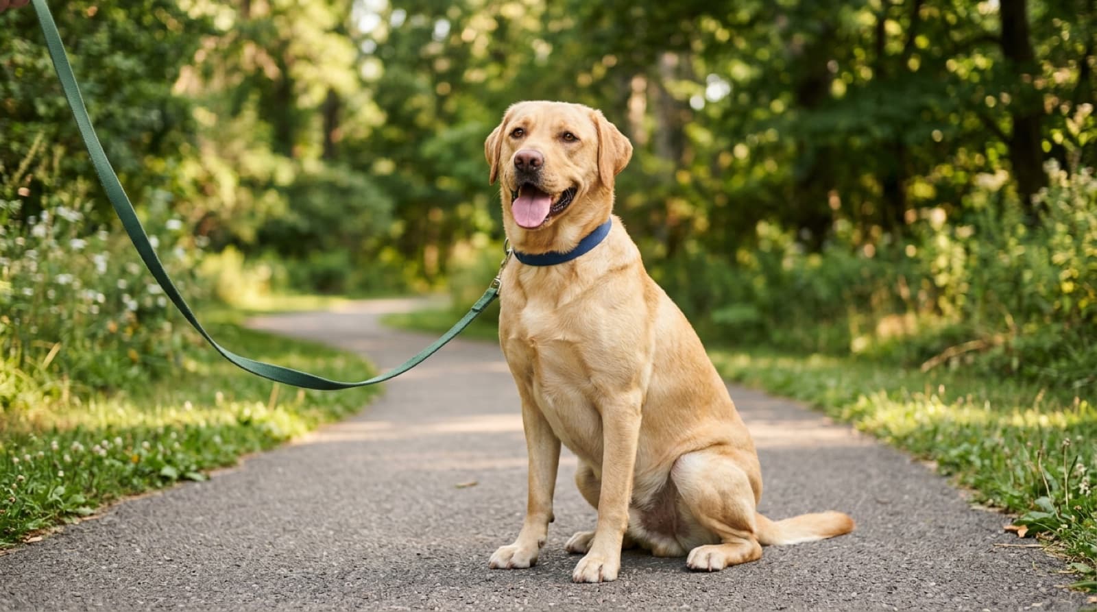 A Labrador Retriever in a Montreal park