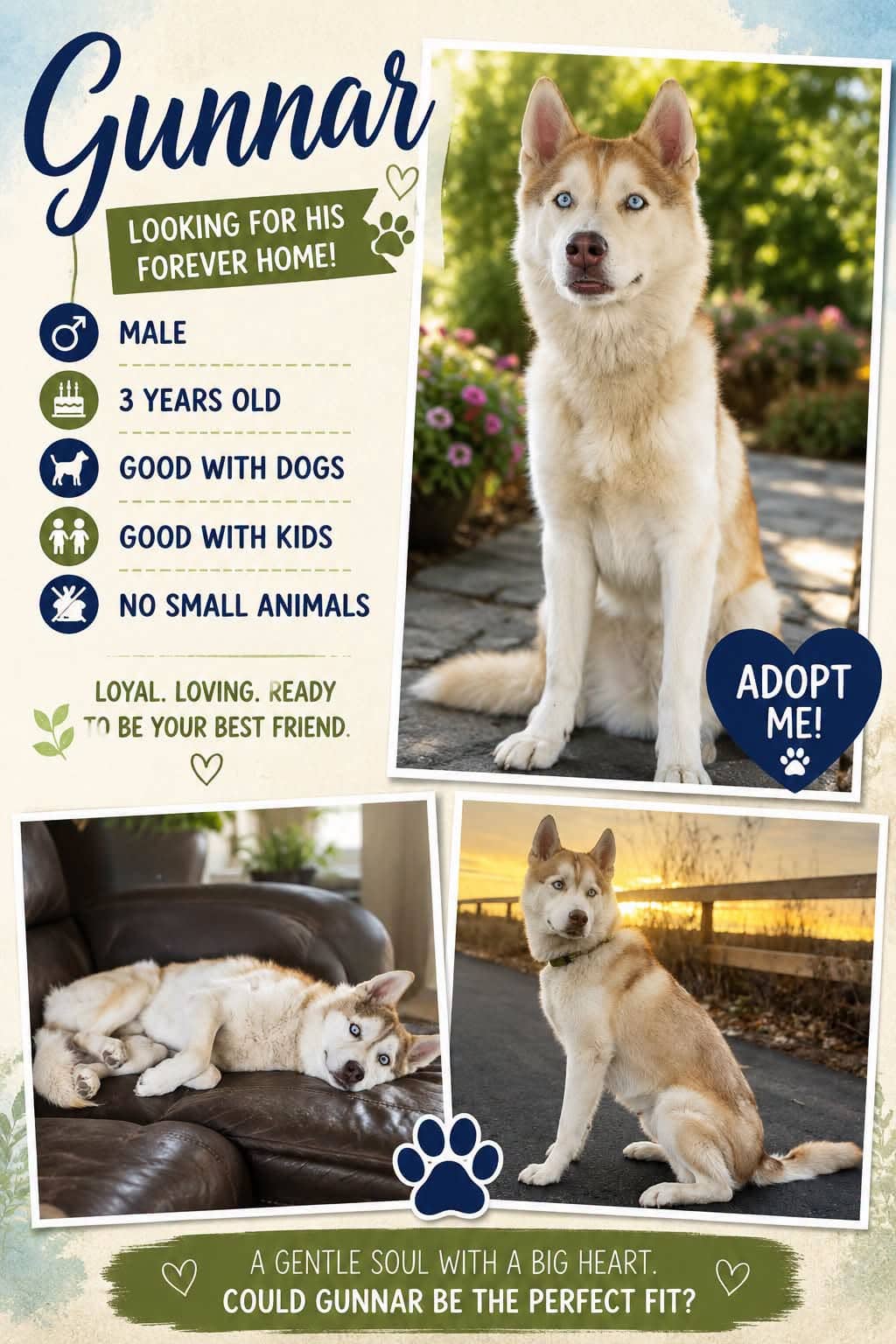 Gunnar - Husky available for adoption