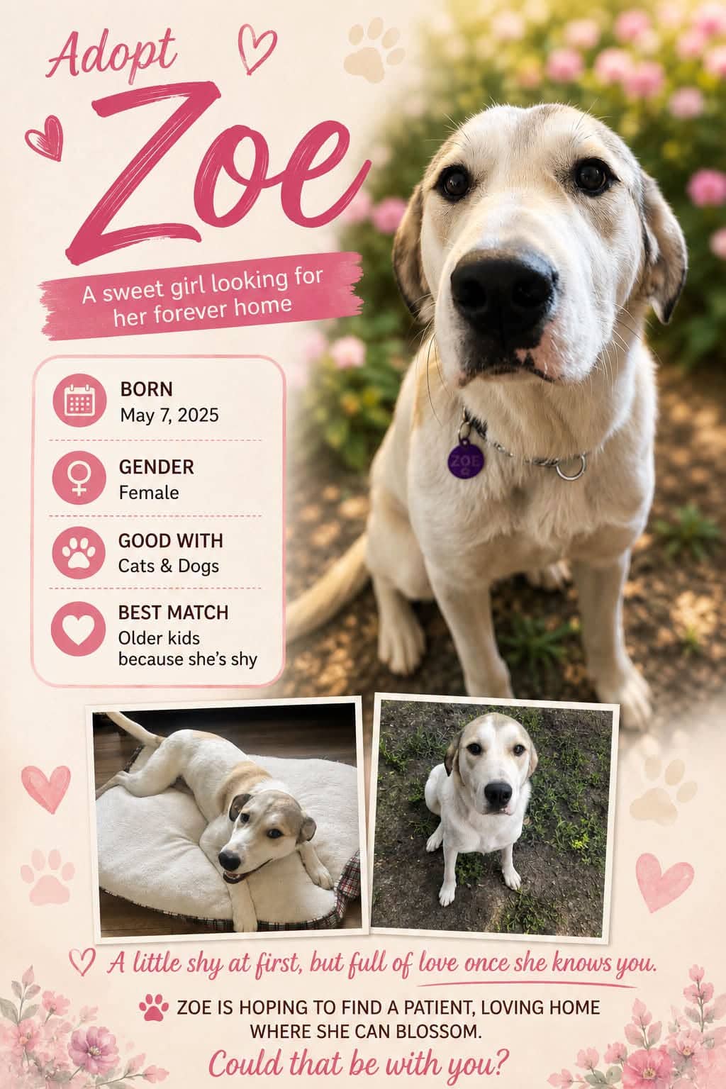 Zoe - Mixed available for adoption