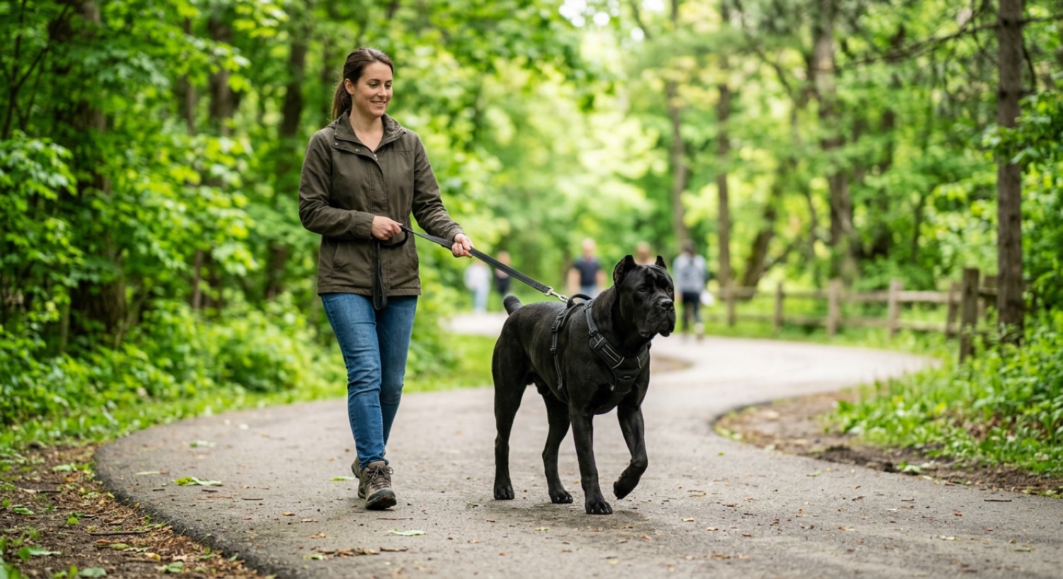 A Cane Corso at home in Canada, waiting for a responsible rehoming match