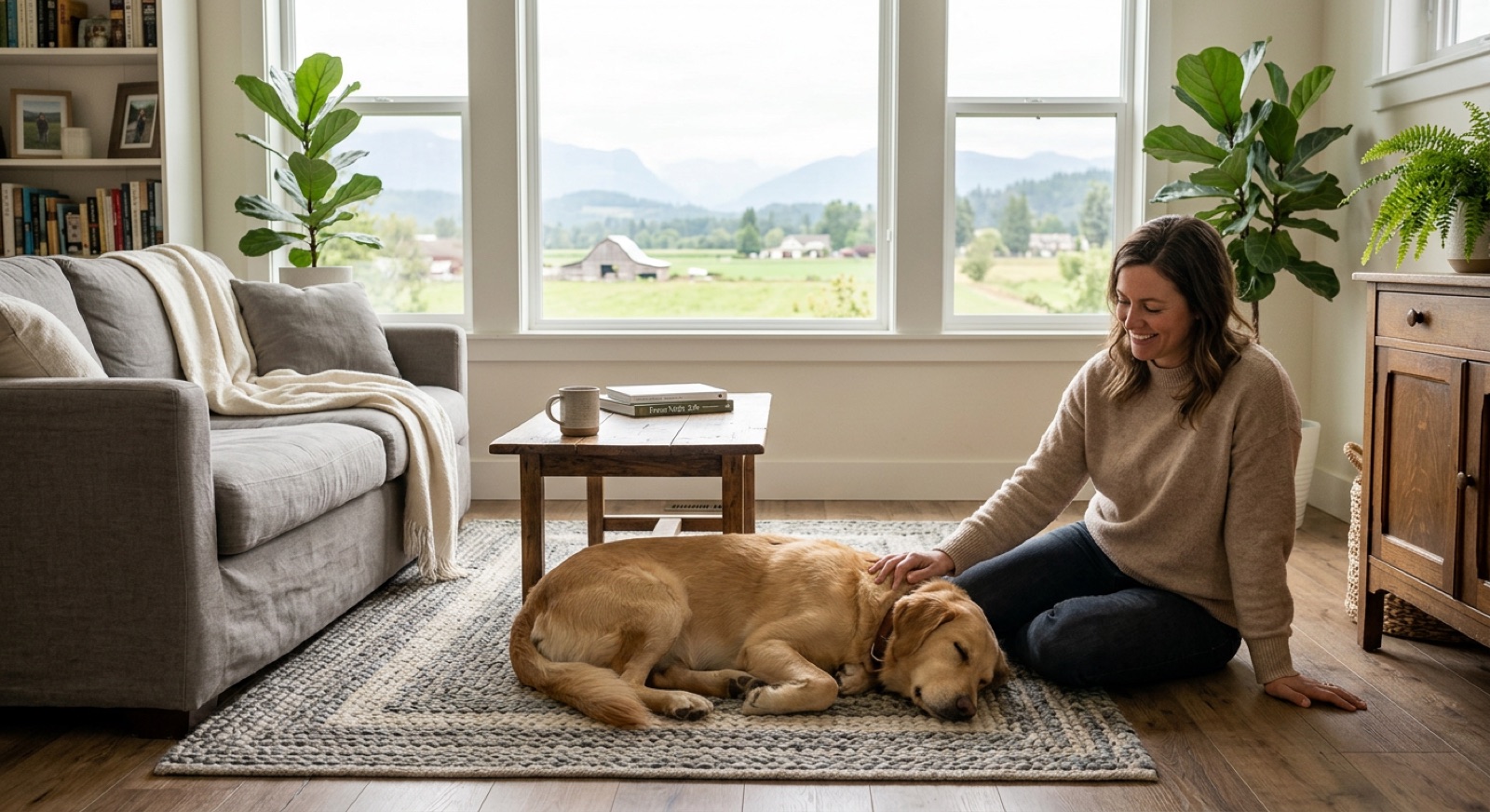 A dog at home in Abbotsford waiting for a responsible rehoming match