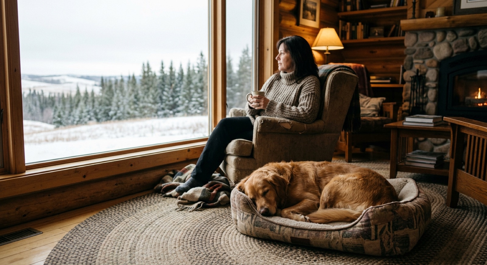 A dog at home in Grande Prairie waiting for a responsible rehoming match