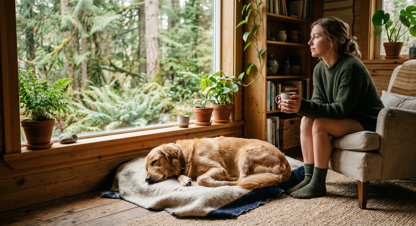 A dog at home in Nanaimo waiting for a responsible rehoming match