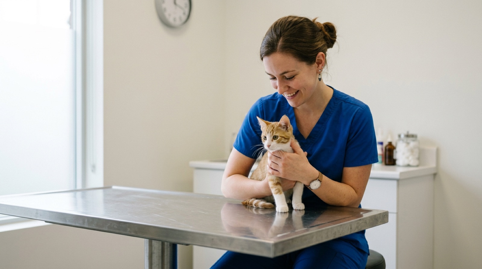 Cat resting in a quiet recovery room after spay surgery in Kamloops BC