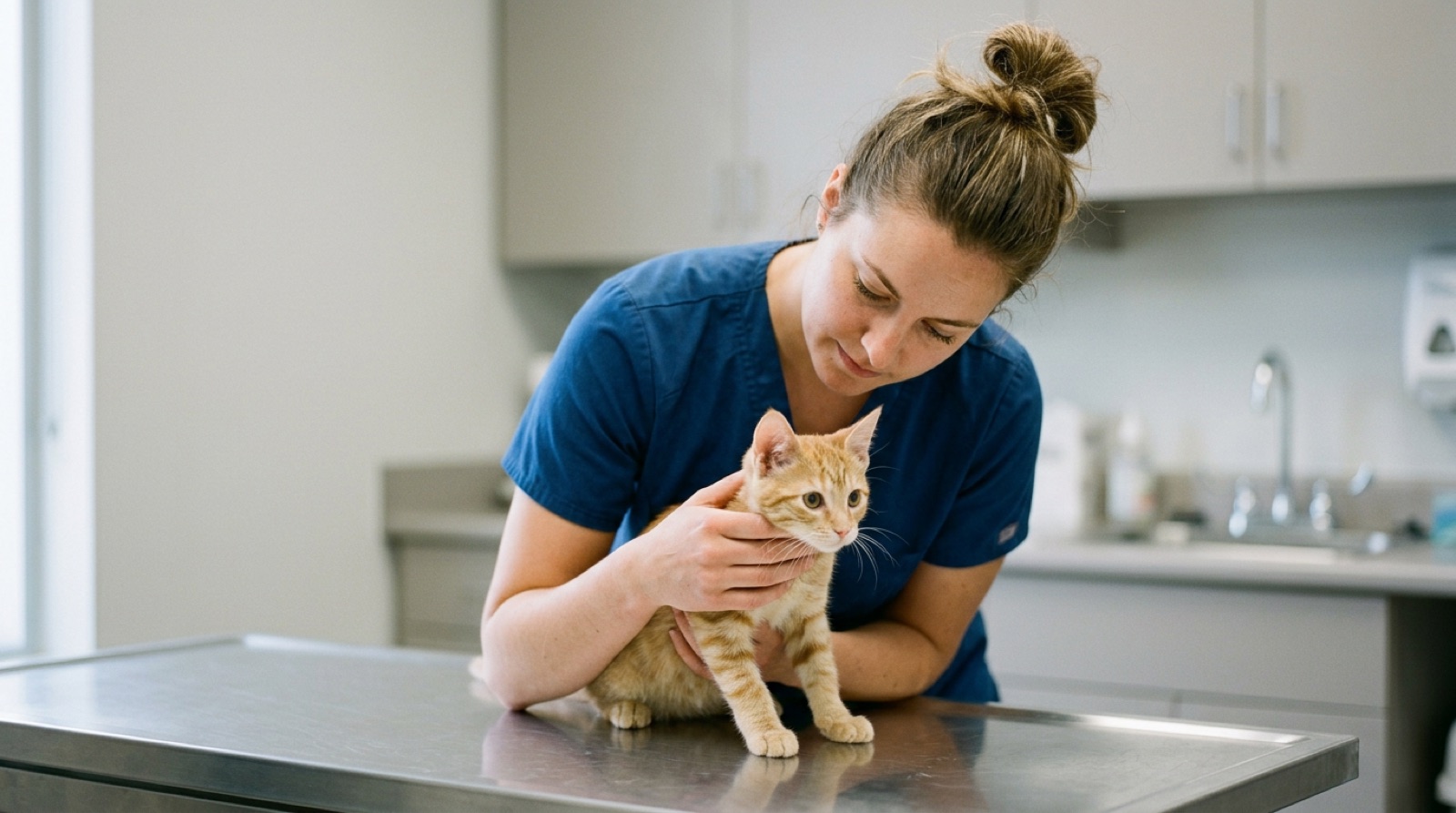 Cat resting in a quiet recovery room after spay surgery in Peterborough Ontario